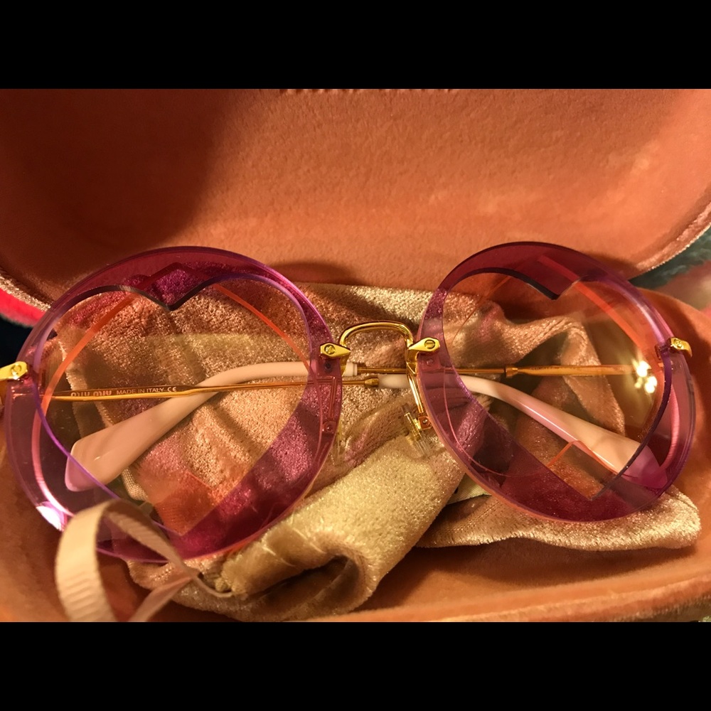 Miumiu heart shaped sunglasses